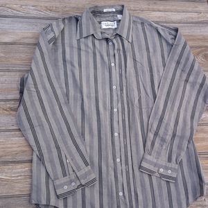Impact Vintage Casual Striped Button Down Shirt